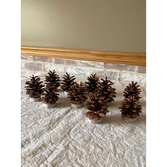 Pinecone & Birch Place Card Holders - Set Of 10 Natural Rustic Table Decor - Picture 5 of 11